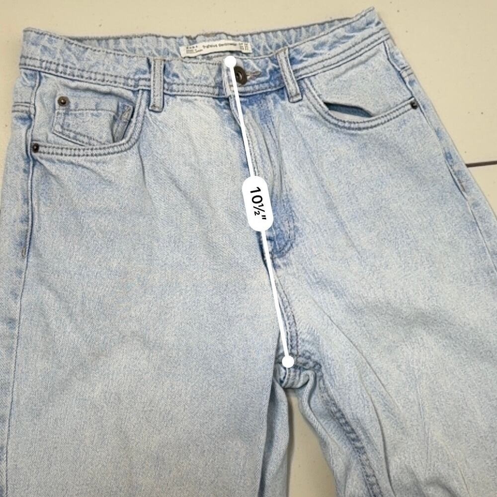 Zara Trafaluc Mom Jeans Womens Size 2 Light Wash High Rise Vintage Style Denim - Picture 7 of 10
